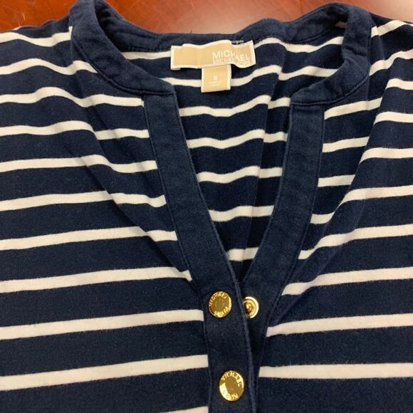 Michael Michael Kors Soft Stripe T sz S - Picture 1 of 3